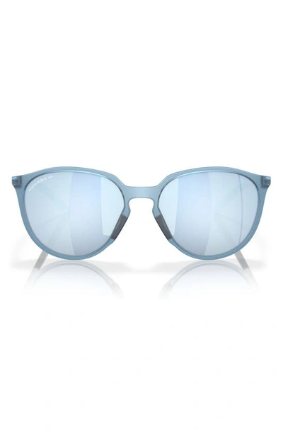 Shop Oakley Sielo 57mm Polarized Round Sunglasses In Dark Grey