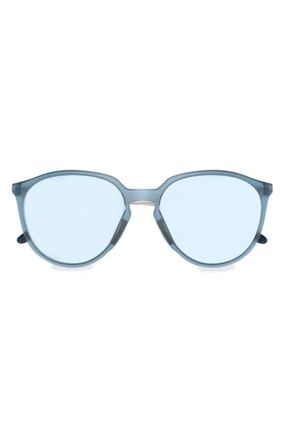 Oakley Womens Blue Oo9288 Sielo Round-frame O Matter™ Sunglasses In Dark Grey