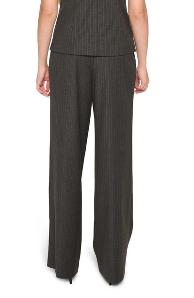Shop Wayf X Jourdan Sloane Cindy Pleated Pinstripe Trousers In Charcoal
