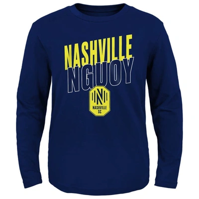 Shop Outerstuff Youth Navy Nashville Sc Showtime Long Sleeve T-shirt