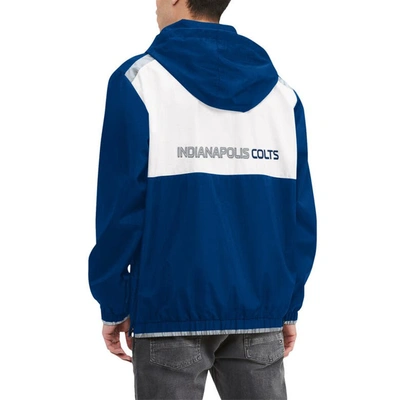 Shop Tommy Hilfiger Royal/white Indianapolis Colts Carter Half-zip Hooded Top