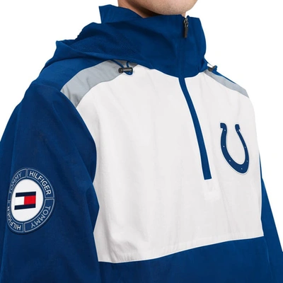 Shop Tommy Hilfiger Royal/white Indianapolis Colts Carter Half-zip Hooded Top
