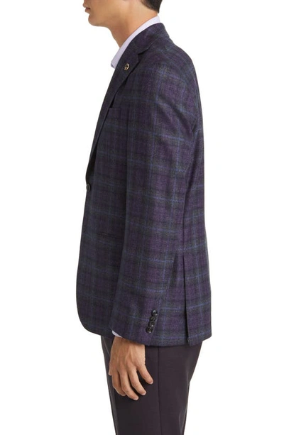 Shop Ted Baker Karl Slim Fit Plaid Wool Sport Coat In Grey