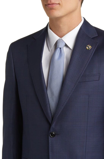 Shop Ted Baker Jay Slim Fit Plaid Wool Suit In Blue