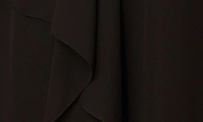 Shop Adrianna Papell Drape Sleeveless Chiffon Dress In Black