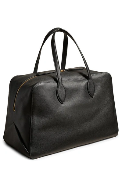 Shop Khaite Large Maeve Leather Weekend Bag In Black