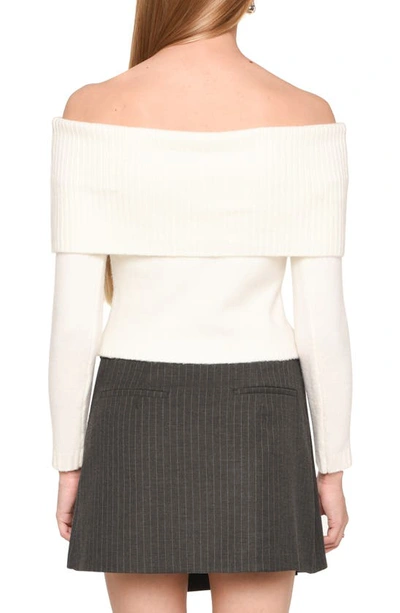 Shop Wayf X Jourdan Sloane Nicole Off The Shoulder Sweater In Ivory