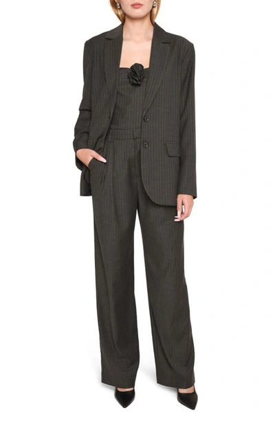 Shop Wayf X Jourdan Sloane Cindy Pinstripe Blazer In Charcoal