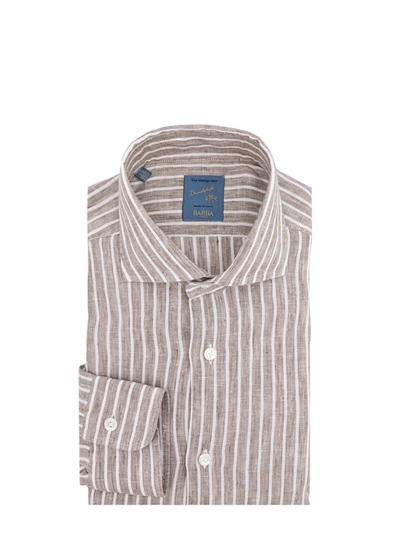 Shop Barba Striped Linen Shirt