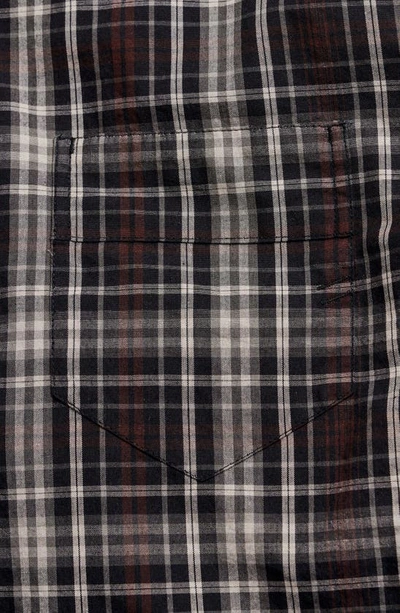 Shop Billy Reid Tuscumbia Plaid Cotton Button-up Shirt In Black/ Multi