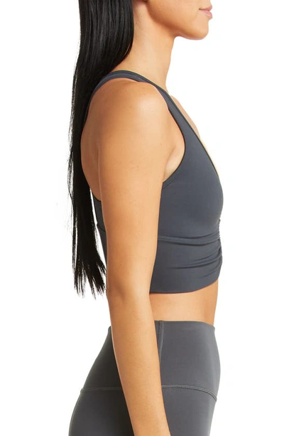 Shop Alo Yoga Wild Thing Bra In Anthracite