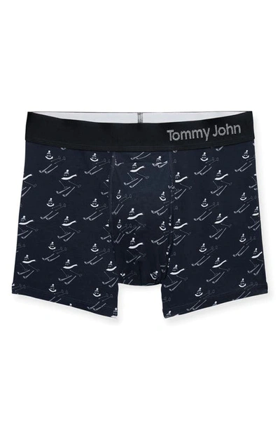 Shop Tommy John 4-inch Cool Cotton Boxer Briefs In Invisible Skier