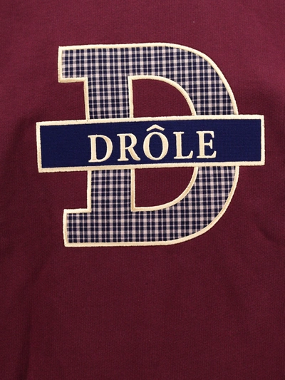 Shop Drôle De Monsieur Cotton Sweatshirt With Frontal Monogram