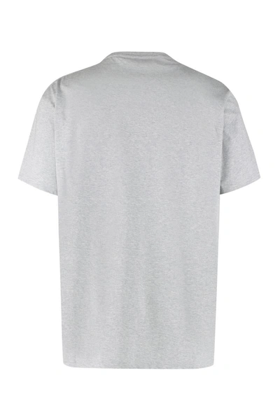 Shop Alexander Mcqueen Printed Cotton T-shirt In Grey