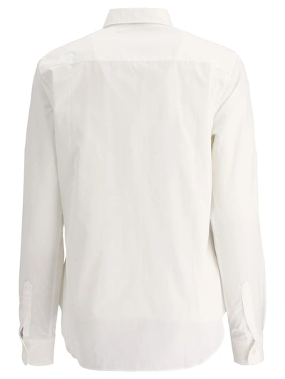 Shop Aspesi Poplin Shirt In White
