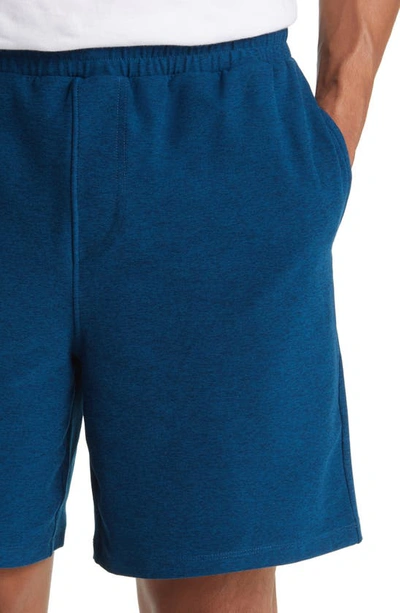 Shop Beyond Yoga Take It Easy Sweat Shorts In Blue Gem Heather