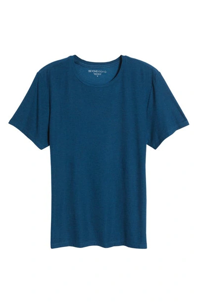Shop Beyond Yoga Featherweight Always Beyond Performance T-shirt In Blue Gem Heather