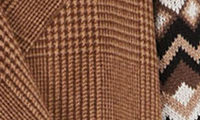 Shop Weekend Max Mara Rieti Mixed Media Wool Coat In Caramel