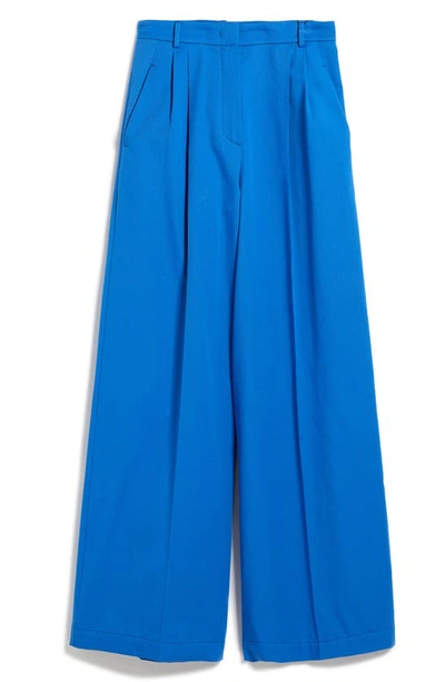 Shop Weekend Max Mara Quenty High Waist Wide Leg Pants In Cornflower Blue