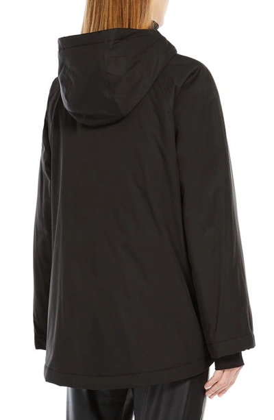 Shop Max Mara Delis Hooded Coat In Black