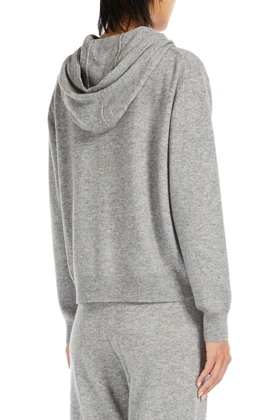 Shop Max Mara Luppolo Wool & Cashmere Hoodie Sweater In Light Grey