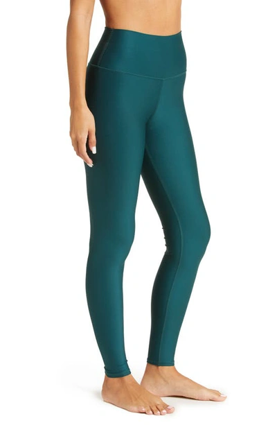 Shop Alo Yoga Airlift High Waist Leggings In Midnight Green