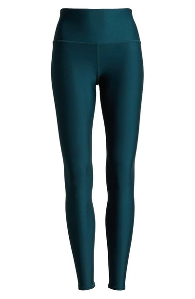 Shop Alo Yoga Airlift High Waist Leggings In Midnight Green