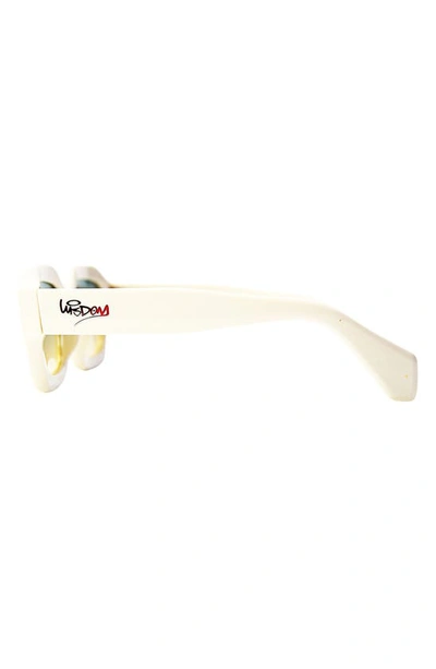 Wisdom Frame 8 Gradient Square Sunglasses In Bone