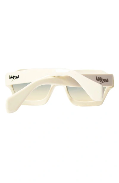 Wisdom Frame 8 Gradient Square Sunglasses In Bone