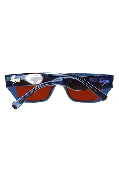 Wisdom Frame 15 Rectangular Sunglasses In Indigo