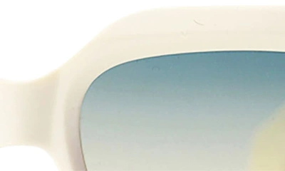 Wisdom Frame 8 Gradient Square Sunglasses In Bone