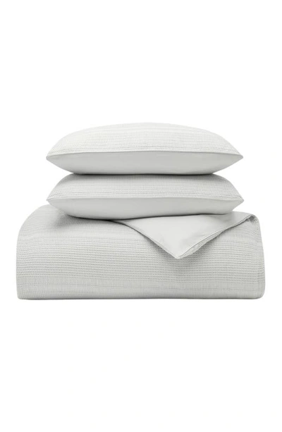 Boll & Branch Waffle Weave Organic Cotton Duvet Cover & Sham Set In Sky