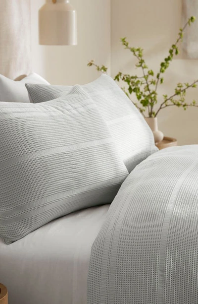 Boll & Branch Waffle Weave Organic Cotton Duvet Cover & Sham Set In Sky