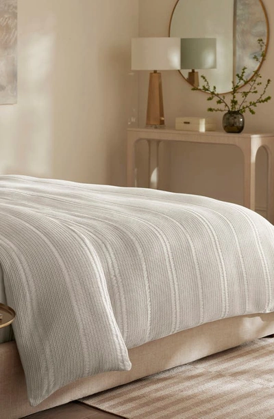 Boll & Branch Waffle Weave Organic Cotton Duvet Cover & Sham Set In Mist