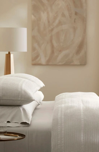 Boll & Branch Waffle Weave Organic Cotton Duvet Cover & Sham Set In Mist
