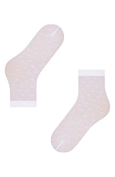 Shop Falke Polka Dot Mesh Crew Socks In White