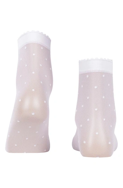 Falke Sheer Dot Ankle Socks In White