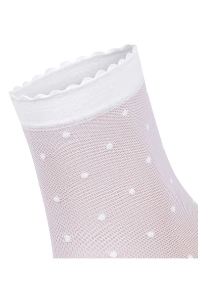 Falke Sheer Dot Ankle Socks In White