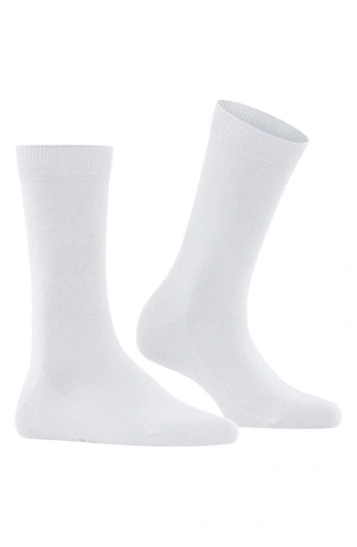 Shop Falke Family Cotton Blend Crew Socks In White