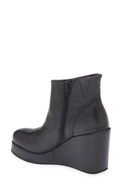 Shop Chocolat Blu Penny Wedge Bootie In Black Leather