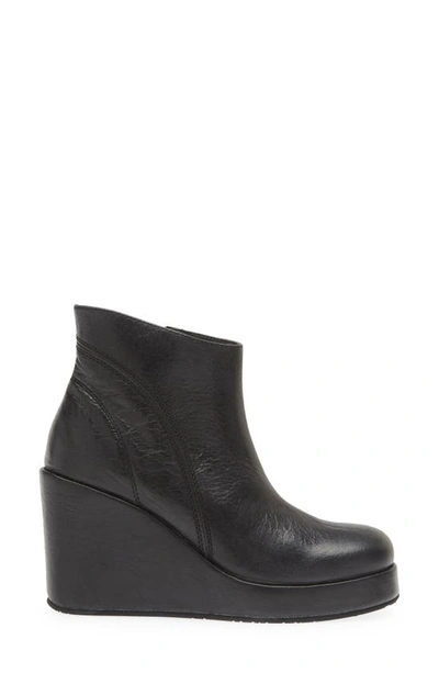 Shop Chocolat Blu Penny Wedge Bootie In Black Leather