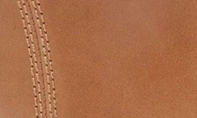 Chocolat Blu Penny Wedge Bootie In Chestnut Leather