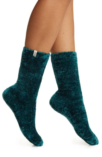 Shop Ugg Leda Cozy Socks In Pine Green