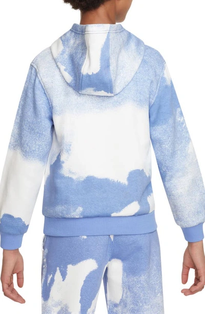 Shop Nike Kids' Club Fleece Hoodie In Polar/ Polar/ White