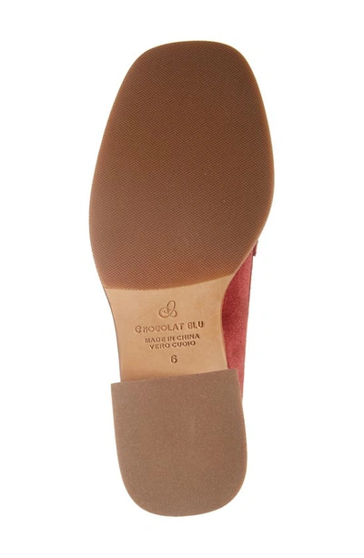 Chocolat Blu Irene Penny Loafer Pump In Bordo Suede