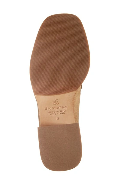 Chocolat Blu Irene Penny Loafer Pump In Camel Suede