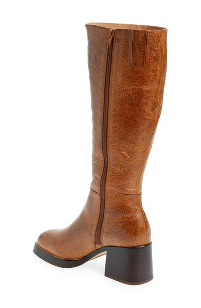 Shop Chocolat Blu Ines Knee High Boot In Brown Leather