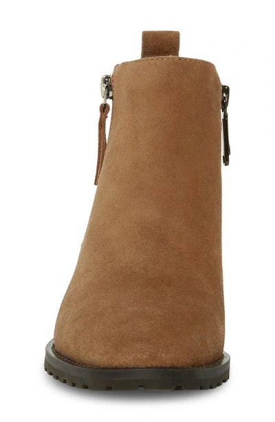 Shop Blondo Samara Waterproof Leather Bootie In Cognac Suede