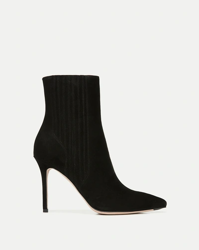 Veronica Beard Lisa Suede Stiletto Ankle Booties In Black