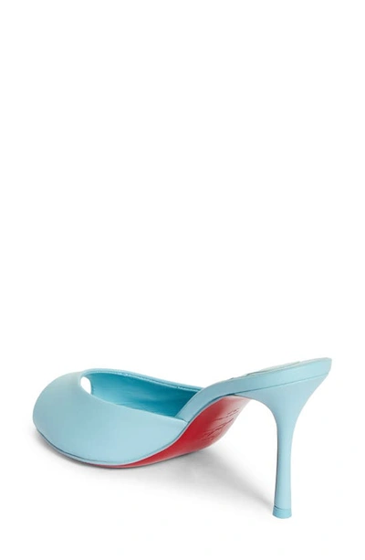 Shop Christian Louboutin Me Dolly Peep Toe Slide Sandal In 4118 Mineral/ Lin Mineral